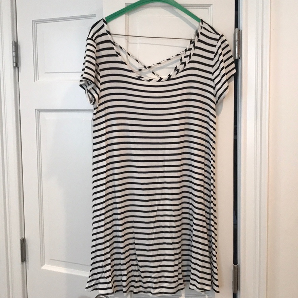 Striped cotton tshirt dress